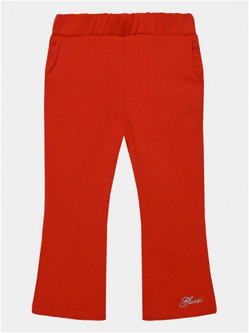 Guess Kalhoty z materiálu K3BQ12 KAD74 Červená Relaxed Fit