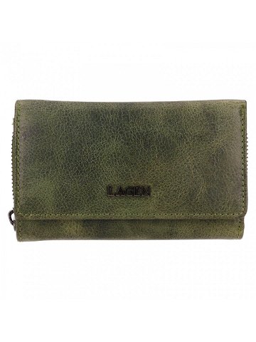 Malá dámská kožená peněženka Lagen Erett – zelená