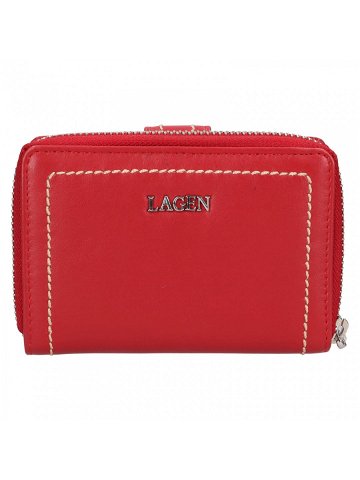 Malá dámská kožená peněženka Lagen Yola – červená