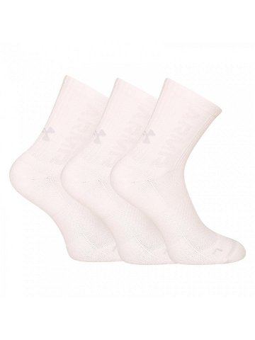 3PACK ponožky Under Armour bílé 1373084 100 L