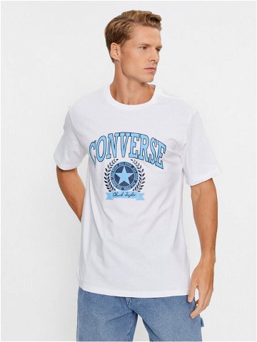 Converse T-Shirt Chuck Retro Collegiate Ss Tee 10025275-A02 Bílá Regular Fit