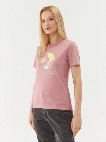 Converse T-Shirt Star Chevron Infill Tee 10025214-A03 Růžová Regular Fit