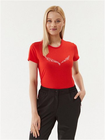 Salewa T-Shirt 027019 Červená Regular Fit
