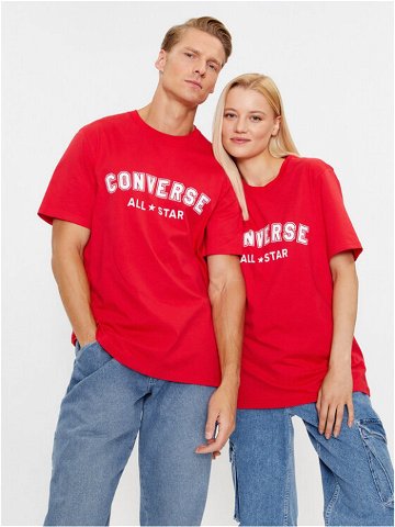 Converse T-Shirt Classic Fit All Star Center Front Tee 10024566-A10 Červená Regular Fit