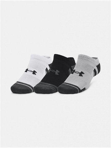 Sada tří párů unisex ponožek v bílé černé a šedé barvě Under Armour UA Performance Tech 3pk NS