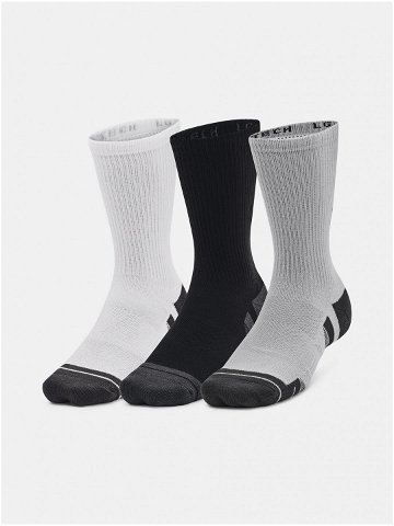 Sada tří párů pánských ponožek v šedé bílé a černé barvě Under Armour Performance