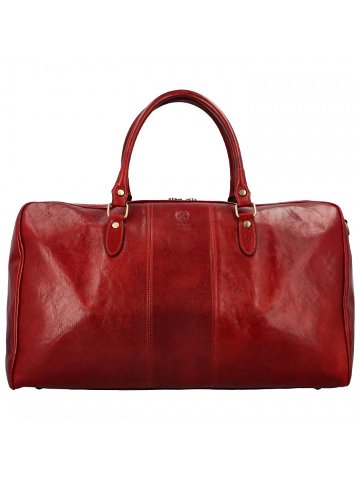 Luxusní kožená cestovní taška tmavě červená – Delami Jorger