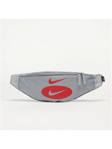 Nike Heritage Hip Pack Particle Grey University Red