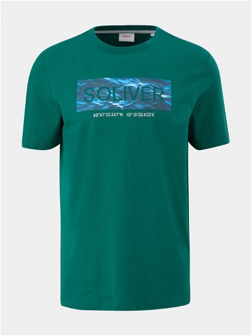 S Oliver T-Shirt 2135685 Zelená Regular Fit