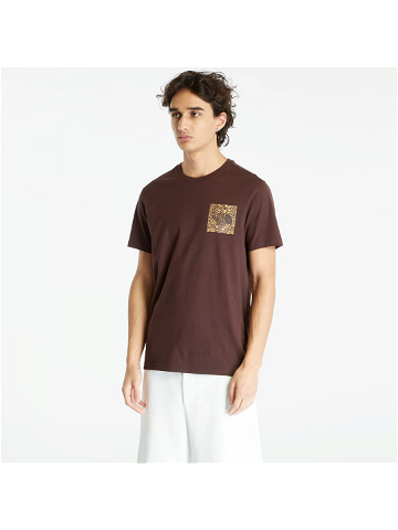The North Face S S Fine Tee Coal Brown Coal Brown Water Distortion Print