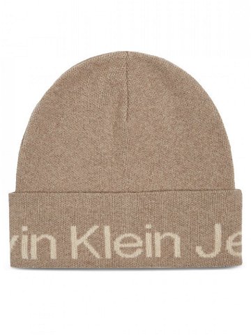 Calvin Klein Jeans Čepice Logo Beanie K60K611271 Šedá