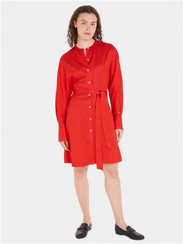 Tommy Hilfiger Košilové šaty WW0WW40245 Červená Regular Fit