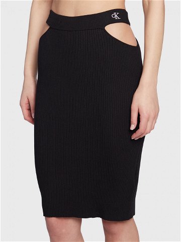 Calvin Klein Jeans Pouzdrová sukně J20J220466 Černá Slim Fit