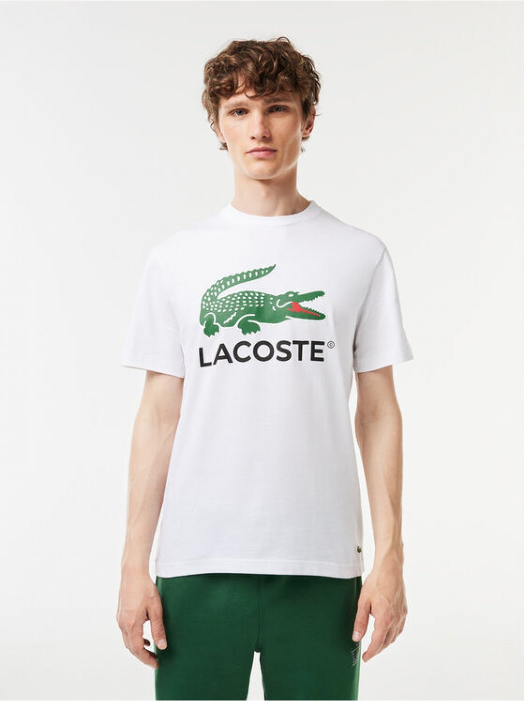 Lacoste T-Shirt TH1285 Bílá Regular Fit