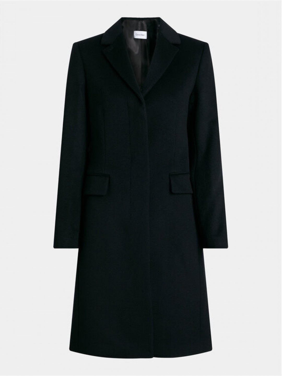 Calvin Klein Vlněný kabát Essential K20K206877 Černá Regular Fit