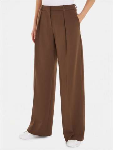 Calvin Klein Kalhoty z materiálu K20K205965 Hnědá Wide Leg