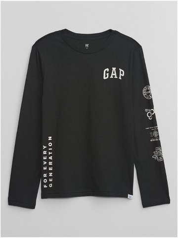 Černé klučičí tričko Gap