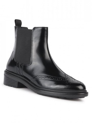 Geox Kotníková obuv s elastickým prvkem D Walk Pleasure D36TGD 00038 C9999 Černá