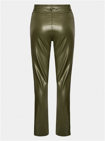 Brave Soul Kalhoty z imitace kůže LTRW-225MILEYKHA Khaki Regular Fit