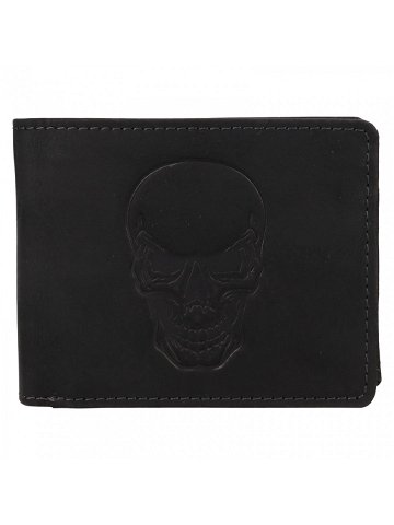 Pánská kožená peněženka Lagen Skeleton – černá