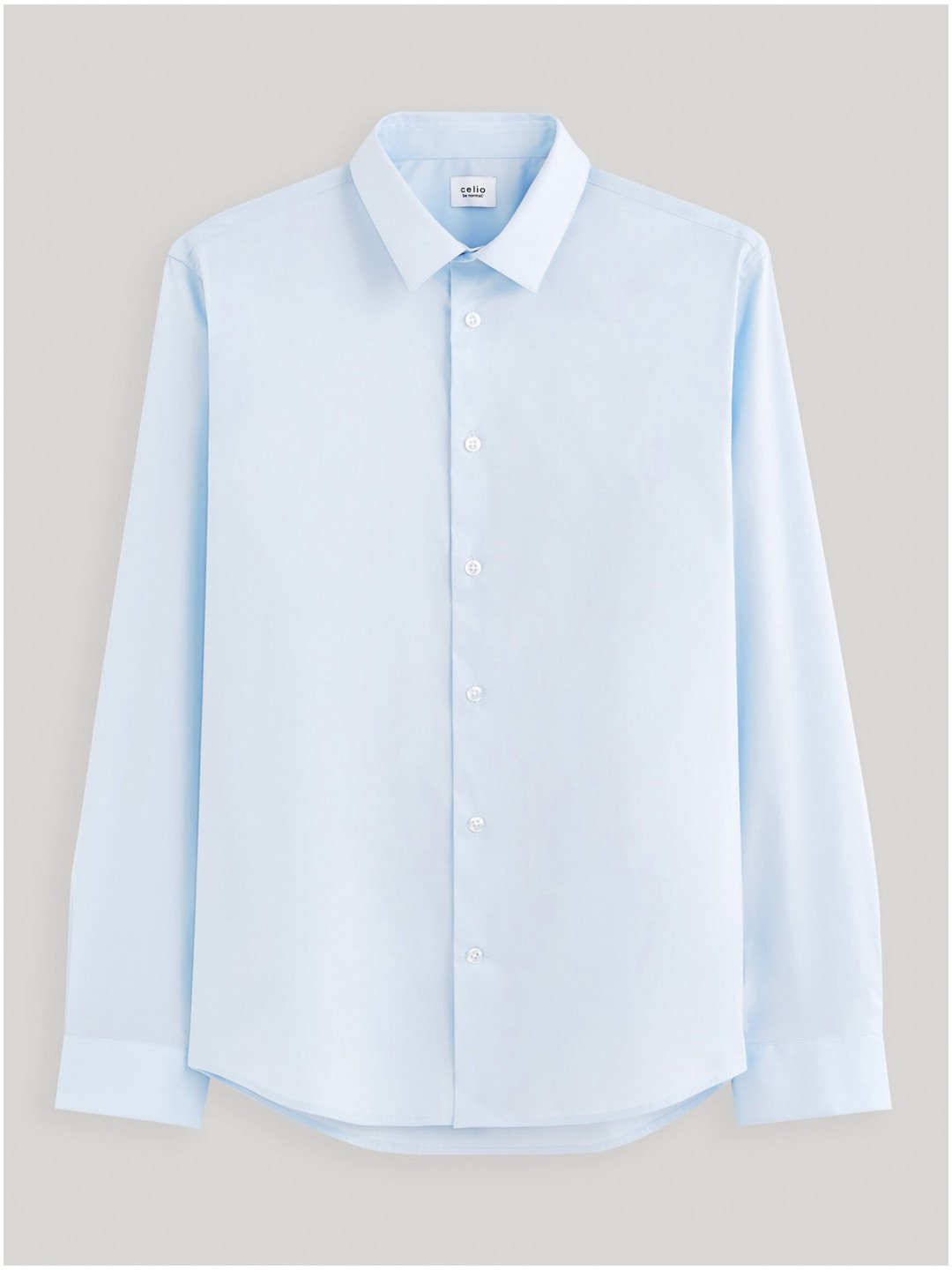 Světle modrá pánská košile Celio Masantalrg