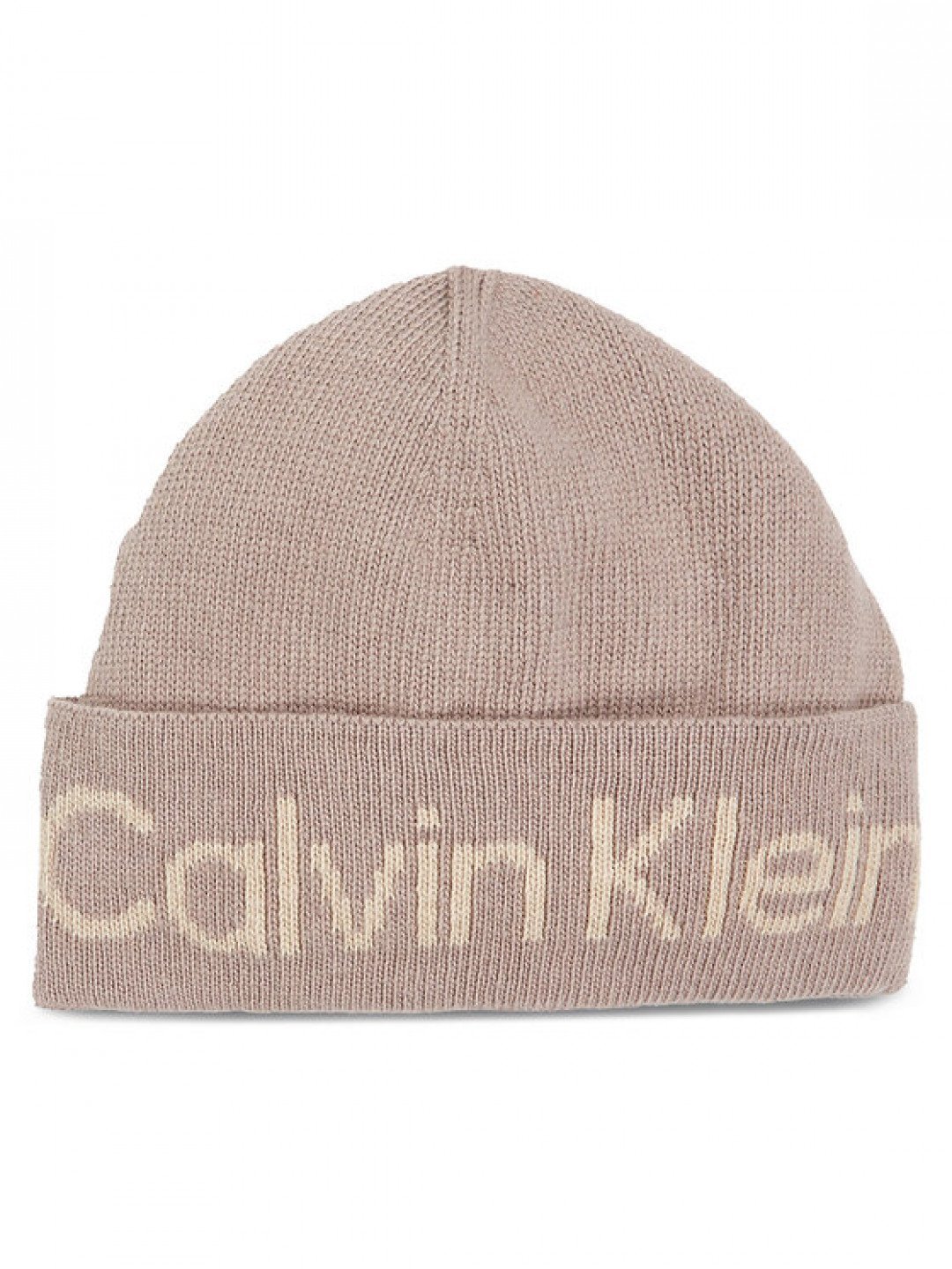 Calvin Klein Čepice Logo Reverso Tonal Beanie K60K611151 Béžová