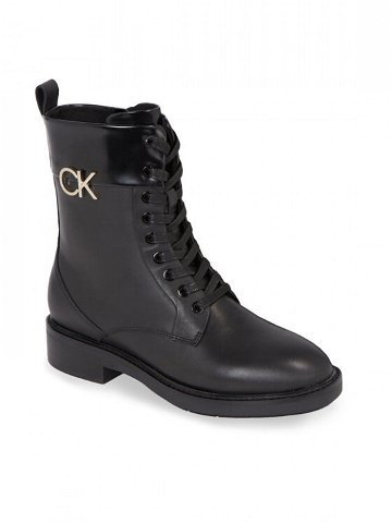 Calvin Klein Turistická obuv Rubber Sole Combat Boot W Hw HW0HW01717 Černá