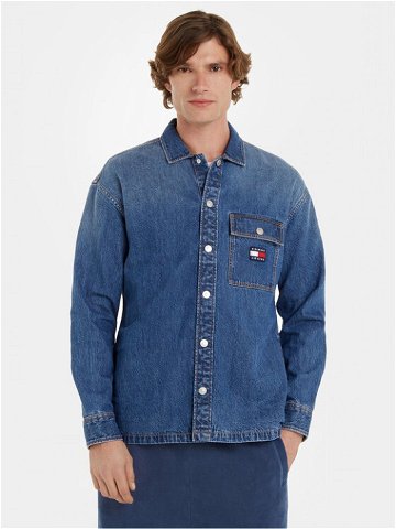 Tommy Jeans džínová košile Classic DM0DM16598 Tmavomodrá Overshirt Fit
