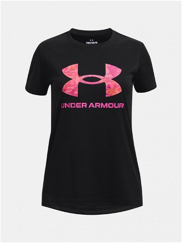 Černé sportovní tričko Under Armour UA Tech Print BL SSC