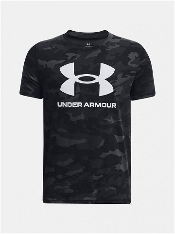 Černé vzorované tričko Under Armour UA SPORSTYLE LOGO AOP SS