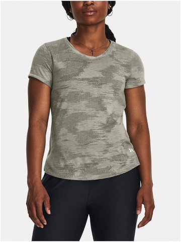 Šedé dámské vzorované sportovní tričko Under Armour Streaker