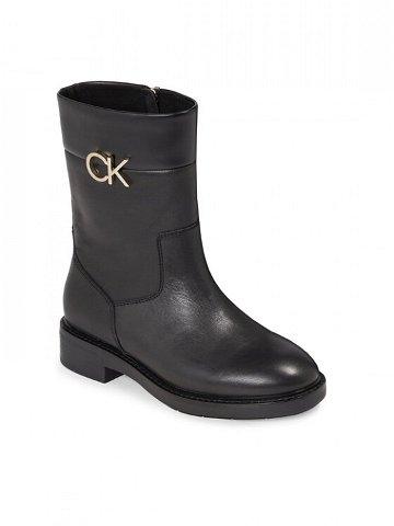 Calvin Klein Polokozačky Rubber Sole Ankle Boot W Hw HW0HW01703 Černá