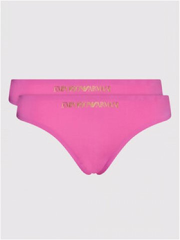 Emporio Armani Underwear Sada 2 kusů klasických kalhotek 163334 2R384 05873 Růžová