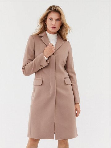 Calvin Klein Vlněný kabát Essential K20K206877 Béžová Regular Fit
