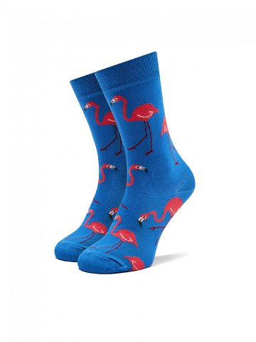 Funny Socks Klasické ponožky Unisex Flamingos SM1 02 Modrá