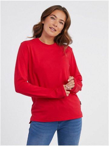 Červené dámské tričko s dlouhým rukávem SAM 73 Zira