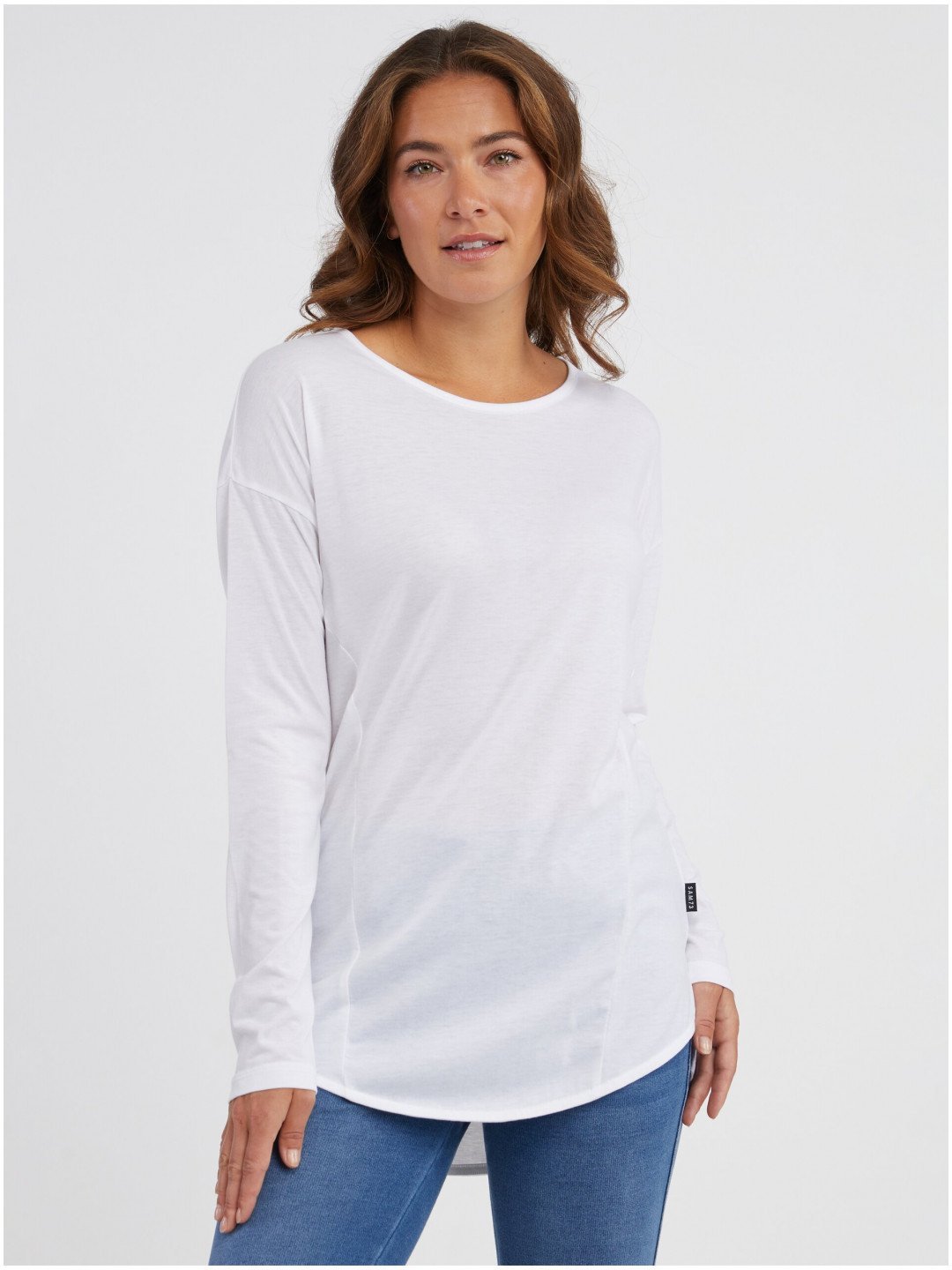 Bílé dámské tričko s dlouhým rukávem SAM 73 Sherri