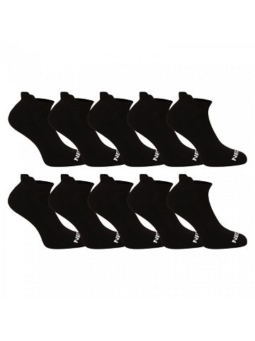 10PACK ponožky Nedeto nízké černé 10NDTPN001-brand L