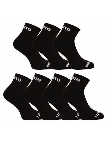 7PACK ponožky Nedeto kotníkové černé 7NDTPK001-brand L