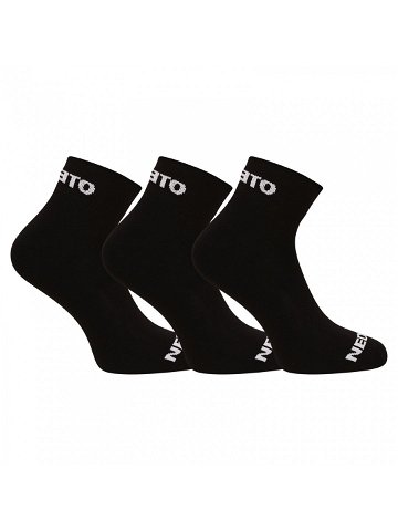 3PACK ponožky Nedeto kotníkové černé 3NDTPK001-brand L