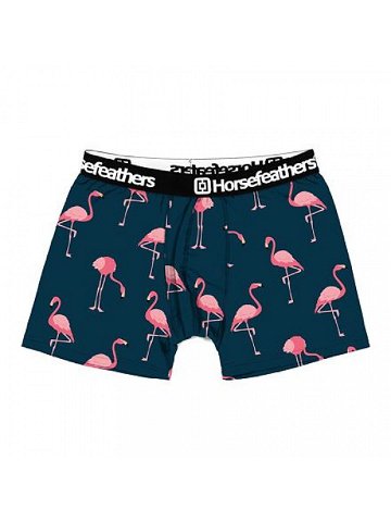 HORSEFEATHERS Boxerky Sidney – flamingos BLUE velikost XXL