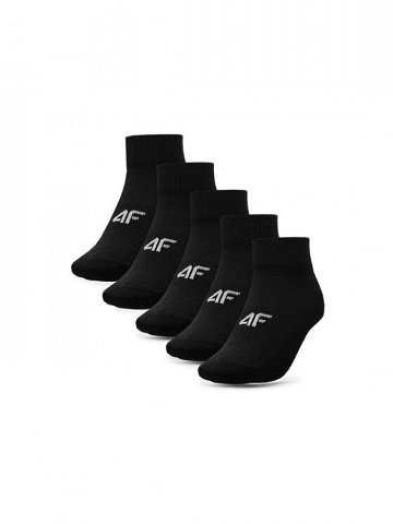 4F Sada 5 párů dámských nízkých ponožek 4FWAW23USOCF216 Černá
