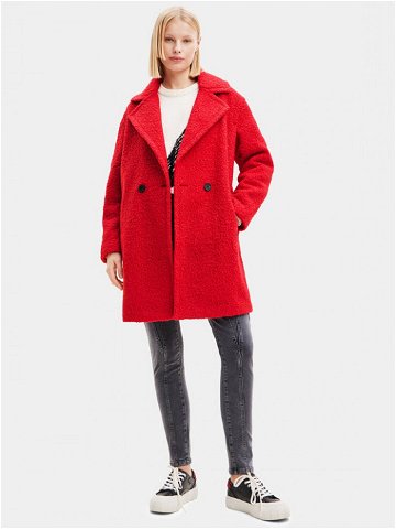 Desigual Kabát pro přechodné období 23WWEW21 Červená Comfort Fit