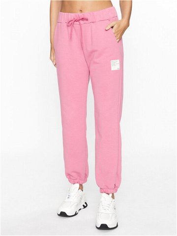 Please Kalhoty z materiálu P2SHBUT000 Růžová Regular Fit