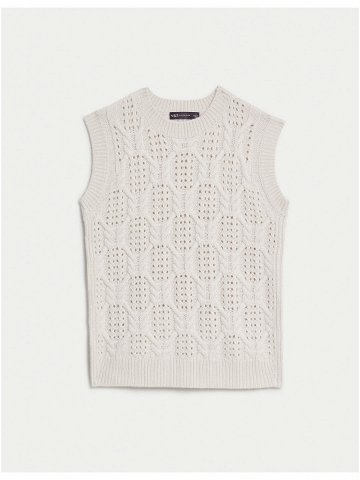 Krémová dámská svetrová vesta Marks & Spencer