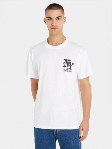 Tommy Jeans T-Shirt NY Grunge Sport DM0DM17744 Bílá Classic Fit