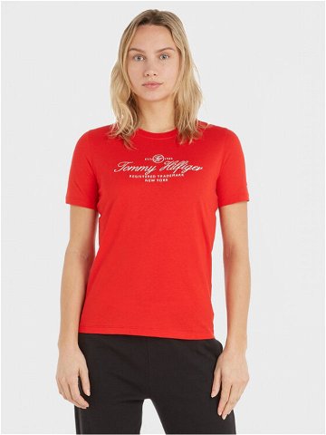 Tommy Hilfiger T-Shirt WW0WW40293 Červená Regular Fit