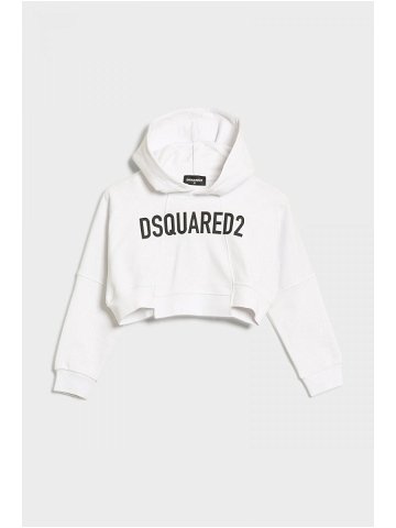 Mikina dsquared over sweat-shirt bílá 8y