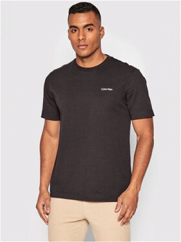 Calvin Klein T-Shirt Micro Logo Interlock K10K109894 Černá Regular Fit