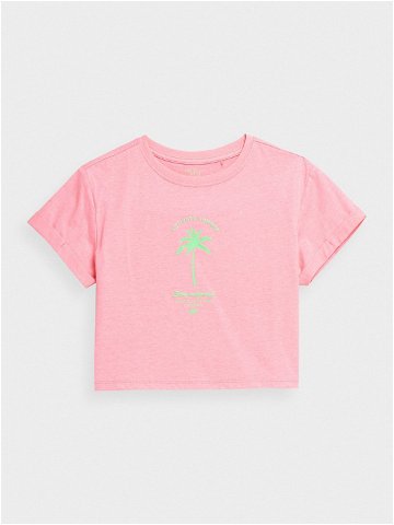 Dívčí tričko crop top s potiskem